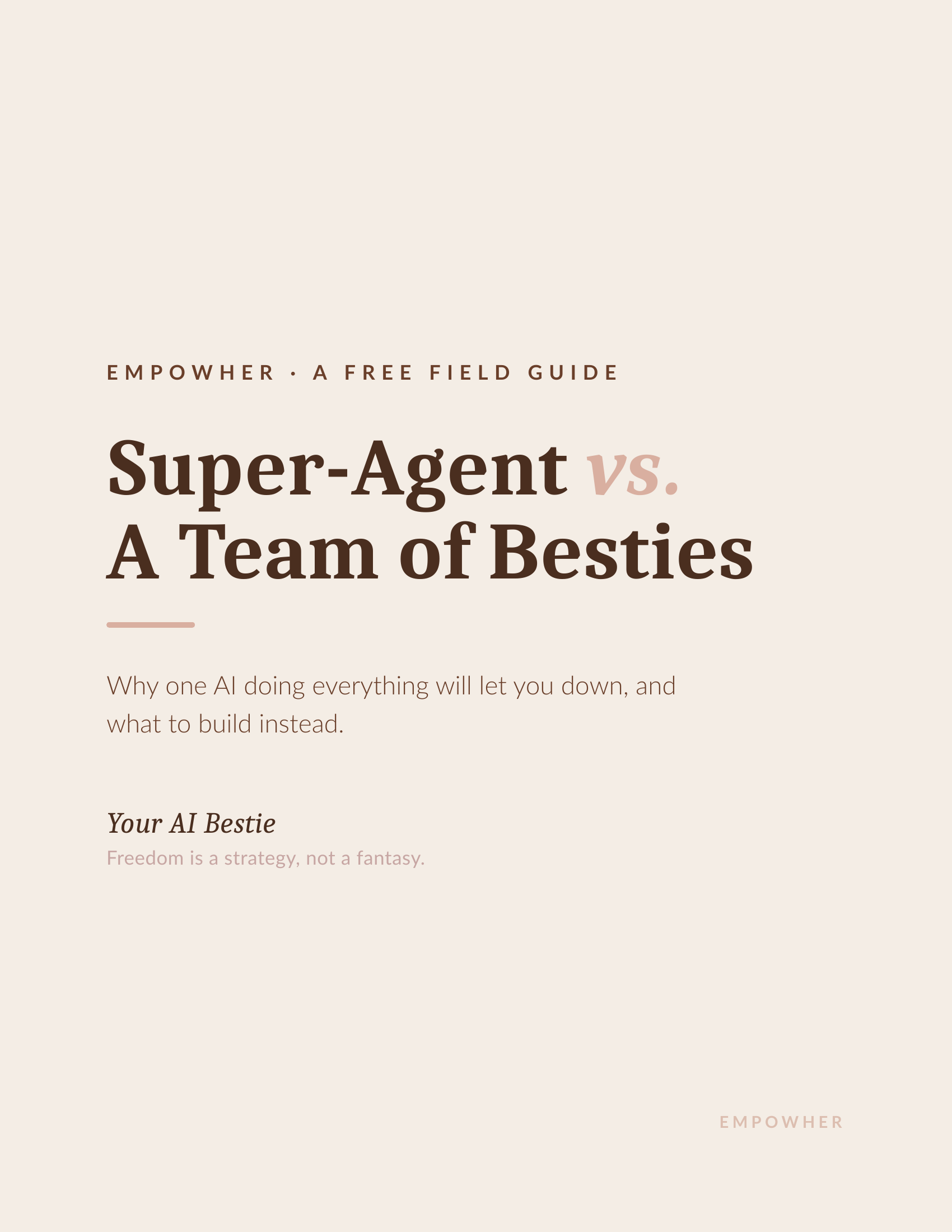 Super-Agent vs. A Team of Besties, free guide cover